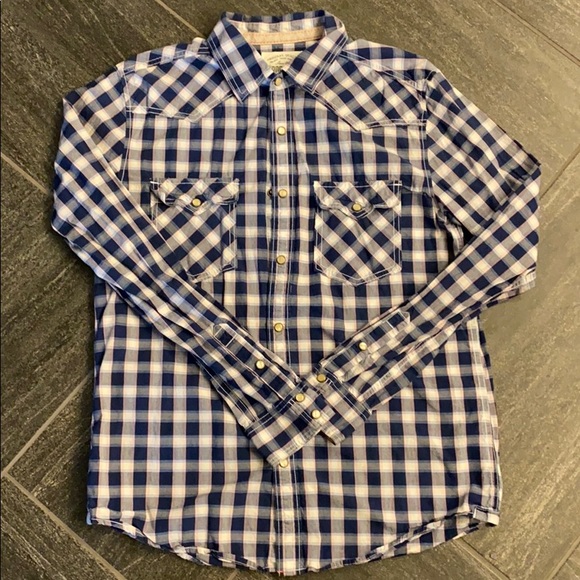 AEROPOSTALE PEARL SNAP BUTTON UP - Picture 1 of 3